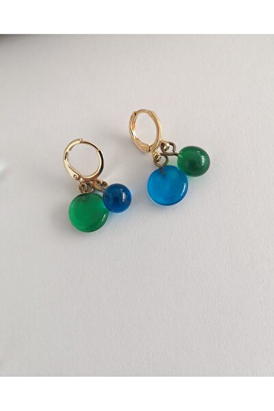 camADA Murano Pul ve Top Sallamalı Halka Küpe