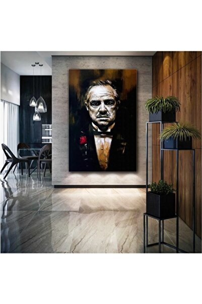 CANVASUM The Godfather Soyut Yağlı Boya Efektli Baba Filmi Mafya Kanvas Tablo...