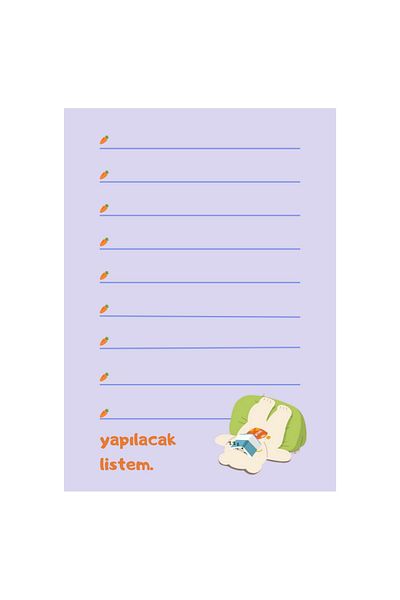 Sumicorn Design Cute Kawaii Memo Pad, Notepad, To Do List, Memopad, Planner, A6 (10,5x14,8 cm), 100 pcs