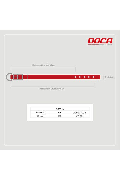 DOCA Dog Collar 37cm-49cm Adjustable 2.5cmx60cm Soft Dog Collar with Color Options