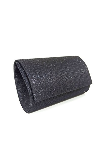 dizaynbag Women's black glittery mini evening bag