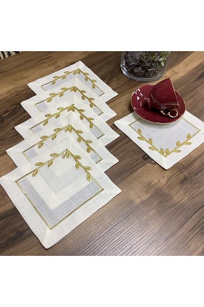 OYA home Coffee Under Presentation Napkin - Crown Gold - Pack of 6