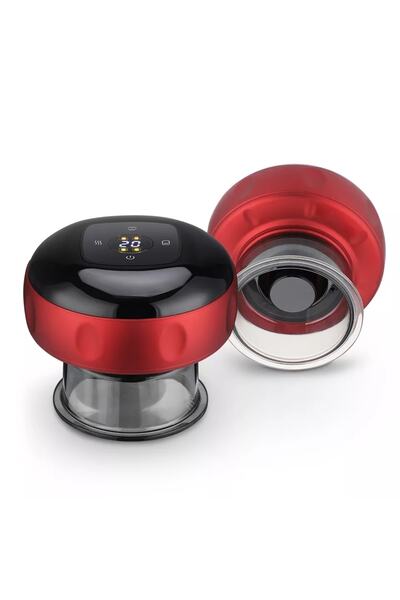 ErginGroup Şarjlı Vakumlu Anti Selülit Vantuz Işık Isıtma Bardak Hacemat Kupa...