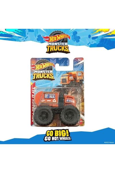 HOT WHEELS Monster Truck Will Trash It All Orange Garbage Mattel 2022 1/64