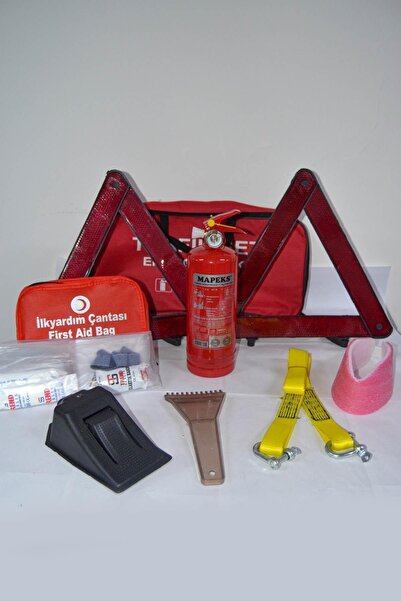 inoltrare Trafik Ve Ilkyardım Seti Çantası Oto Çeki Demiri Araç Yangın Söndür...