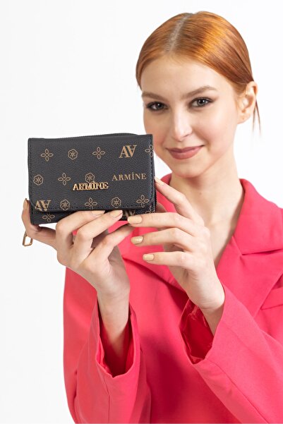 Armine C11 Printed Women's Wallet Black Printed