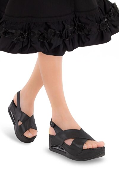 Muya Assos Kadın Full Siyah Günlük Sandalet 31213