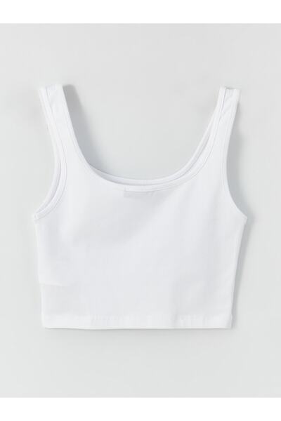 LC Waikiki Crop drept pentru femei cu gât în U
