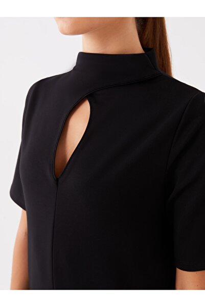 LC Waikiki Dámské šaty s límečkem a krátkým rukávem