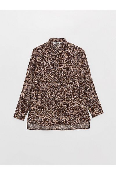 LC Waikiki Patterned Long Sleeve Poplin Women's Shirt