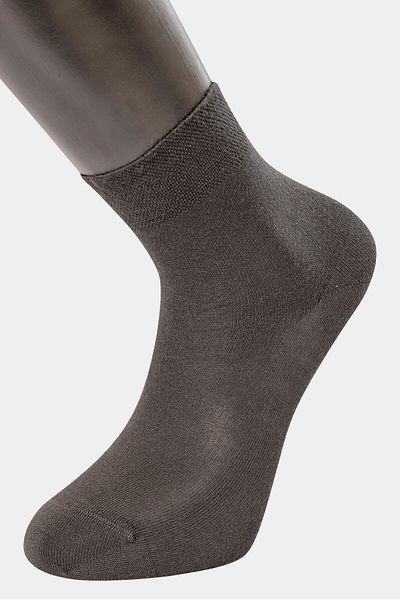 TÜREN Türen 9102 Ανδρικές κάλτσες Anthracite Bamboo Half Socket - Συσκευασία των 6