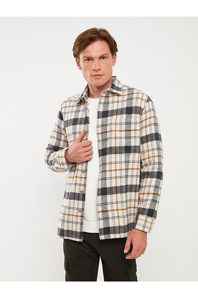 LC Waikiki Long Sleeve Plaid Men's Shirt - Comfortable Fit