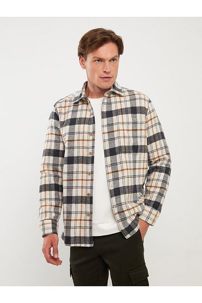 LC Waikiki Long Sleeve Plaid Men's Shirt - Comfortable Fit