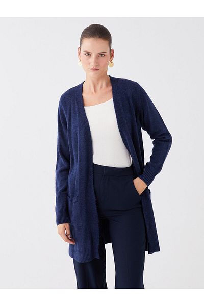 LC Waikiki Tricotaj de damă Cardigan - Guler șal, Solid, Mânecă lungă