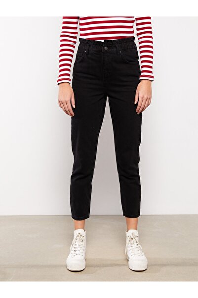 LC Waikiki Γυναικείο τζιν παντελόνι με ψηλή μέση, ίσια τσέπη