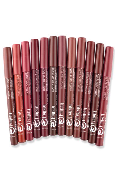 Tikatti Ultra Soft Kalın Dudak Kalemi 12'li Set - Jumbo Kalem Ruj