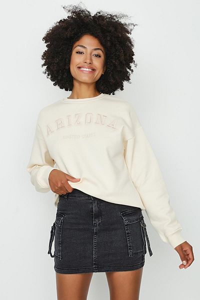 Select Moda Women's Smoked Cargo Pocket Mini Denim Skirt