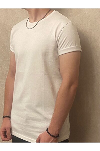 Pamuklu Beyaz Erkek T-shirt