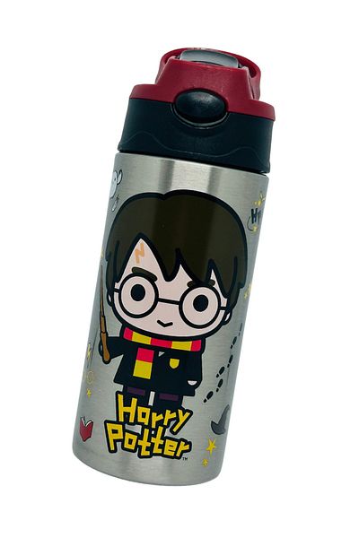 WİGGLE Harry Potter Steel School Water Bottle with Thick Silicone Straw