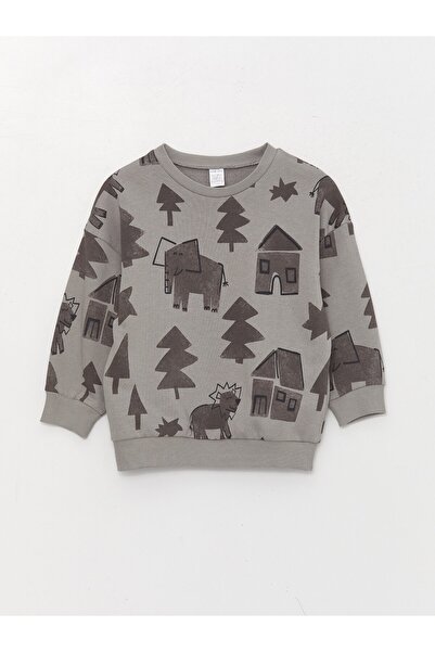 LC Waikiki Baby Boy – Langarm-Sweatshirt mit Rundhalsausschnitt und Aufdruck