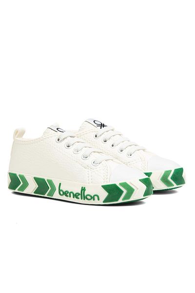 Benetton ® |   BN-30785 - Alb Verde - Pantofi sport pentru copii