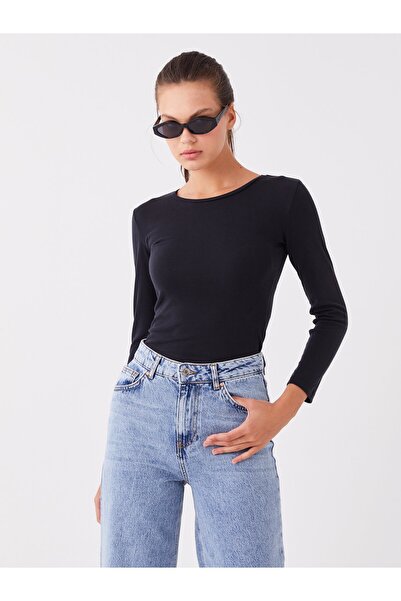 LC Waikiki Γυναικείο μακρυμάνικο μπλουζάκι με λαιμόκοψη