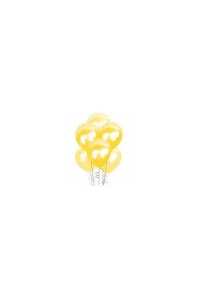 BalonEvi 12 Pieces Metallic Yellow Balloons - 12" / Balloon House