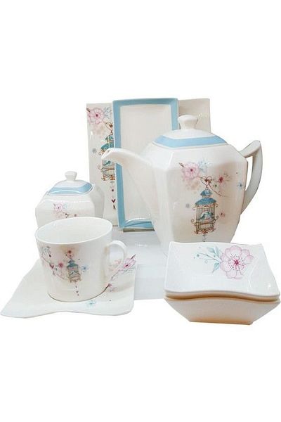 KORKMAZ A8592 Link Collection 30 Piece Square Breakfast Set