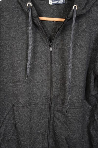 FATELLA Unisex Hooded Zipper Pocket Thin Combed Cotton Basic School Sweatshirt Cardigan