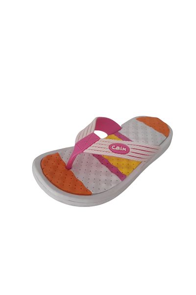 Calx Fată Copil Alb Galben Portocaliu Flip Flops Talpă de masaj Papuci de mers zilnic