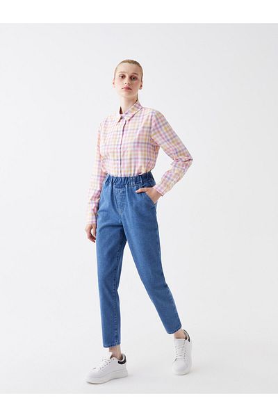 LC Waikiki Pantaloni drepti de damă cu talie înaltă