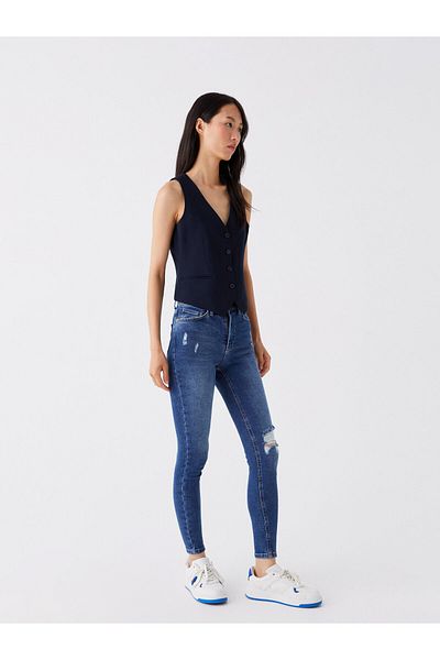 LC Waikiki Dámské džínové kalhoty Super Skinny Fit