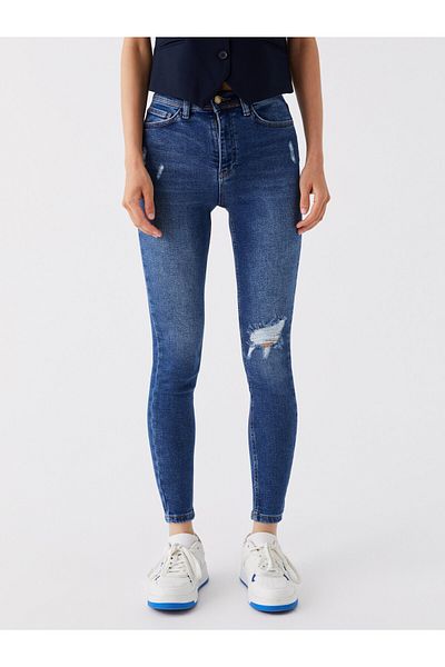 LC Waikiki Dámské džínové kalhoty Super Skinny Fit