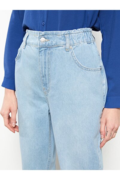 LC Waikiki Γυναικείο τζιν παντελόνι με ψηλή μέση, άνετο και ίσιο