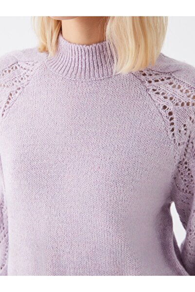 LC Waikiki Pulover de damă cu mânecă lungă cu model - guler vertical