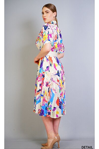 DOJERY POLO NECK PRINTED LARGE SIZE DRESS SUITABLE FOR DAILY WEAR