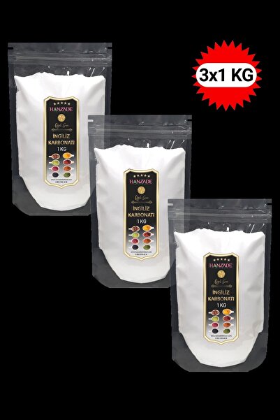 Hanzade Bitkisel İngiliz Karbonatı 1 Kg x 3 Adet Sodyum Bikarbonat Besin Türü Katkısız