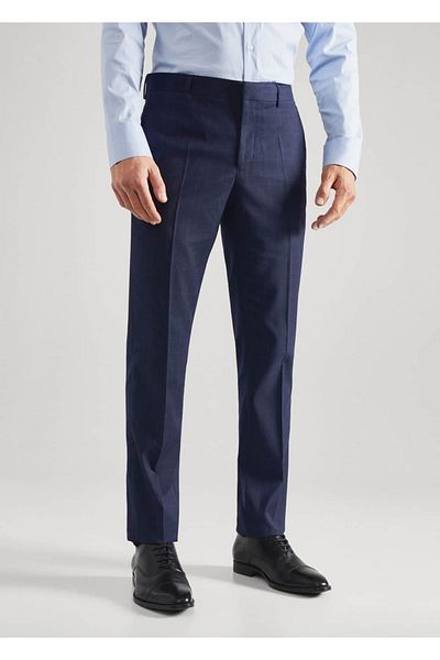 MANGO Man Υφασμάτινο παντελόνι Super Slim Fit
