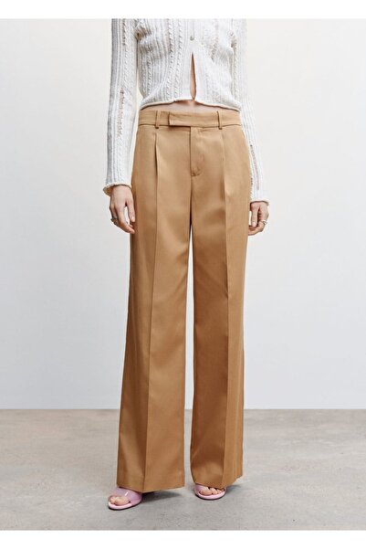 MANGO Woman Панталон Wideleg Lyocell