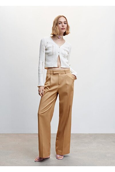 MANGO Woman Панталон Wideleg Lyocell