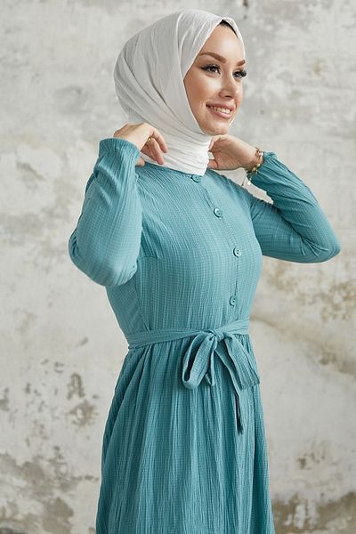 InStyle Φόρεμα Lemina Belted - Μέντα