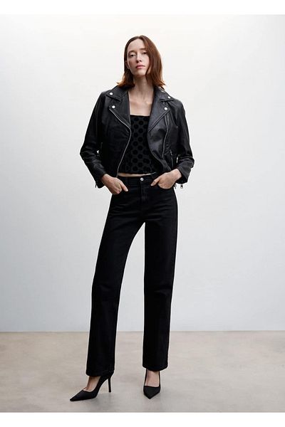 MANGO Woman Polka Dot Corset Blouse