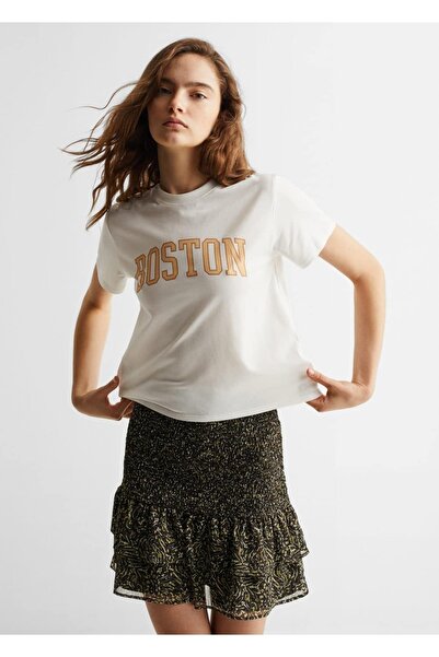 Mango Teen Tricou Alb Pentru Copii