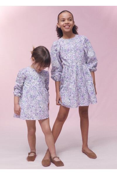 MANGO Kids Çiçek Desenli Elbise