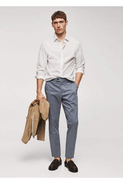 MANGO Man Cămașă din bumbac Seersucker Slim Fit