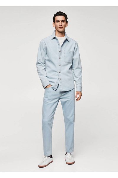 MANGO Man Ben Model Tapered Cropped Jean
