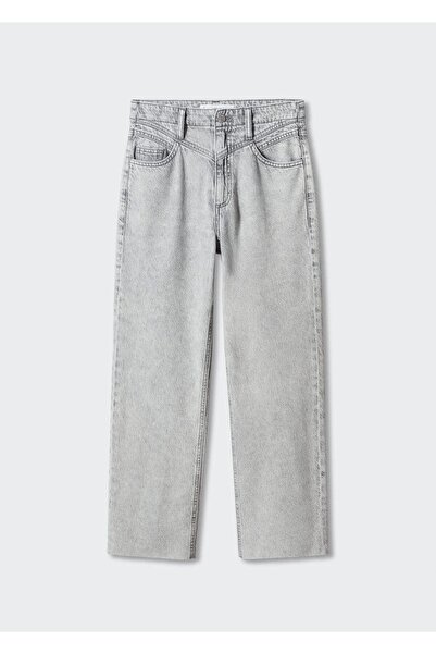 MANGO Woman Yıpranmış Paçalı Wideleg Jean