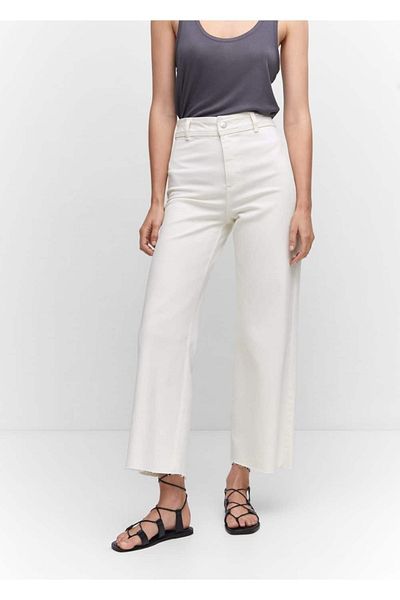 MANGO Woman Ψηλόμεση culotte τζιν