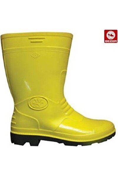PVC gezer sarı çizme inşaat çizmesi iş çizmesi kısa 45 numara