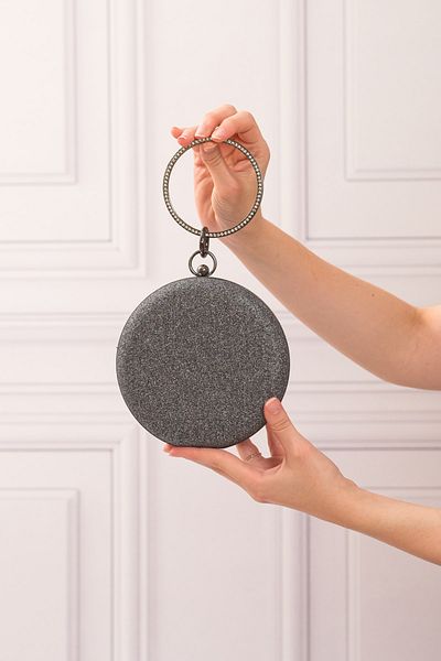 ROZA CANTA Γυναικείο Στρογγυλό Βραδινό Φόρεμα Platinum Glitter Sand